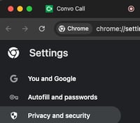 Click Privacy and Security - Convo Call-1