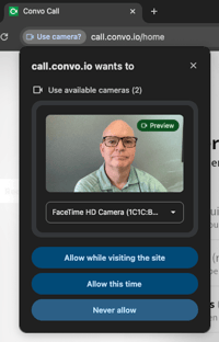 Permissions Pop-Up - Convo Call