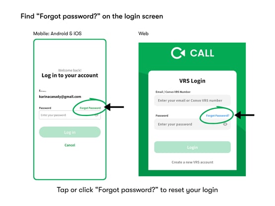 Forgot Password - Convo Call - KB